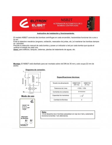 Elitron Nsb2t 24 Ciclador Alternador...