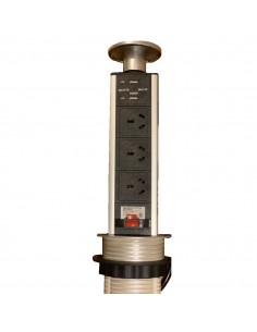 Eros 606-3000 Tower 3 Tomas Norm + 2 Usb C/proteccion Term Aluminiotorre (zapatilla T.mult / Evoque) 2