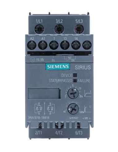 Siemens 3rw4427-1bc44 Arrancador Suave 93a 45kw S00 Estandard