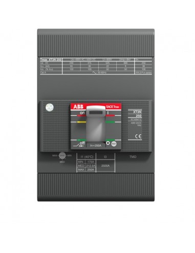 Abb Xt3n-250_ Interruptor Compacto 3 X 140a-200a. - 36ka. Abb Xt3n-250_ Interruptor Compacto 3 X 140a-200a. - 36ka.