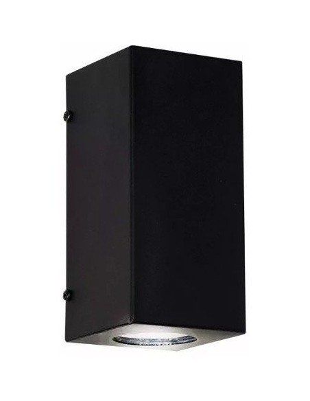 Interelec 402943 Bidireccional Rectang. 2 X Gu-10 Negro Aluminio (55115)