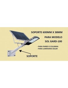Atomlux Sol.gard100w  Alumbrado Publico 15w _____lm, 390x140cm, 10hs Panel Solar 6ah, Bat 12v (artefacto, Farola Solar) 2