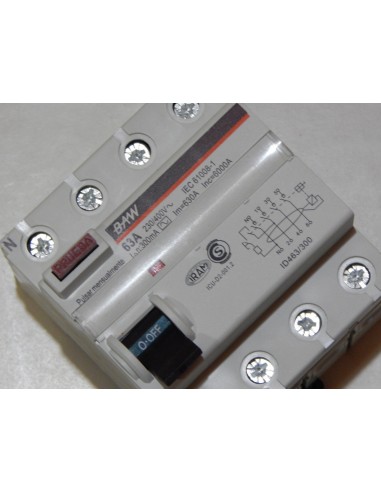 Baw Id463/300  Disyuntor Tetra   Din 4 X  63a 300ma Baw Id463/300  Disyuntor Tetra   Din 4 X  63a 300ma