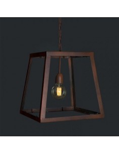 Perfecta  P-07 Pool Individual Colgante Hierro 1xe27 Oxido/negro 40x40x40 2