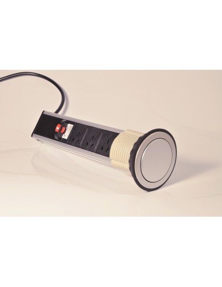 Eros 606-3000 Tower 3 Tomas Norm + 2 Usb C/proteccion Term Aluminiotorre (zapatilla T.mult / Evoque)