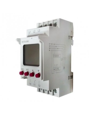Baw Rut34-2md   Protector De Tension Trif. 4 Hilos, Secuencia, Asimet, Sin Neutro. Eco. (no Monofasico)