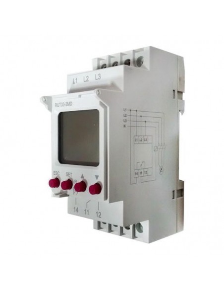 Baw Rut34-2md   Protector De Tension Trif. 4 Hilos, Secuencia, Asimet, Sin Neutro. Eco. (no Monofasico)