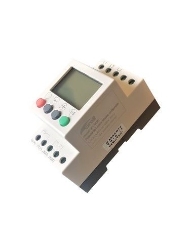 Gralf Gf-ab30  Protector De Tension Din Trifasico 30a Con Amperimetro Y Voltimetro