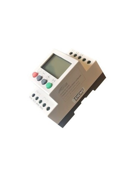 Gralf Gf-ab30  Protector De Tension Din Trifasico 30a Con Amperimetro Y Voltimetro