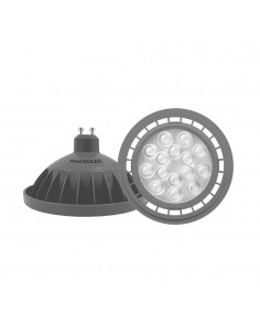 Macroled D-111-gu10-ww Dimerizable 15w/827 Ar-111  Gu-10 Alum Led Calida Lampara 30º Apertura 1425 Lm  180g Le1005c 2