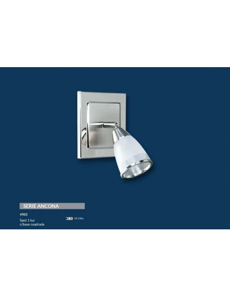 Sl 4901/5   Ancona Aplique 1 Luces    Platil (cabezal 2907) - 4091/5