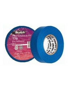 3m  770  Cinta Aisladora Pvc 10 Mts.  Celeste / Azul