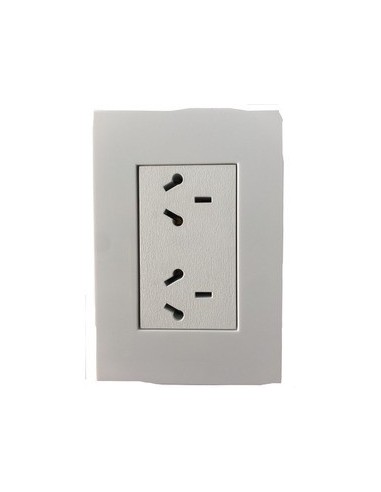 Jeluz 60027     Mod  Platinum  Toma Doble Bin        10a      Blanco (verona)
