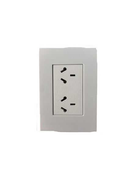 Jeluz 60027     Mod  Platinum  Toma Doble Bin        10a      Blanco (verona)