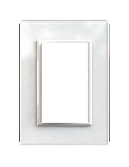 Jeluz 698/2-7  Tapa Std Cristal Blanca + Ribete Plata  (verona) Jeluz 698/2-7  Tapa Std Cristal Blanca + Ribete Plata  (verona)