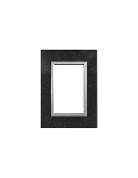 Jeluz 698/13-7  Tapa Std Cristal Negra + Ribete Plata  (verona) Jeluz 698/13-7  Tapa Std Cristal Negra + Ribete Plata  (verona)