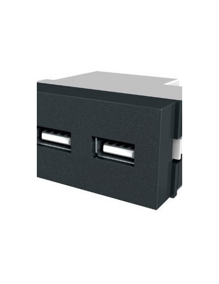 Rbc 2509 Mod Platinium 2 X Usb 2000ma - Gris P/jeluz Verona Rbc 2509 Mod Platinium 2 X Usb 2000ma - Gris P/jeluz Verona