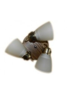 Costa Azul  324    Aplique  X3  Luces Madera Y Vidrio