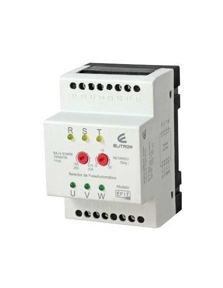 Elibet Ef.1.t    Selectora De Fase Automatica 10a 3 A 1 C/det Alta Y Baja Elitron
