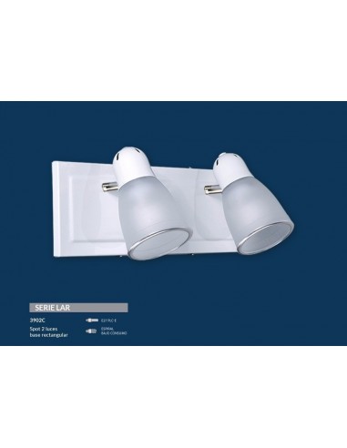 Sl 3902cb   Lar Aplique 2 Luces Base Cuadrada Blanco