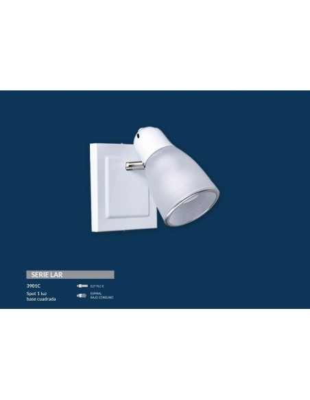 Sl 3901cb   Lar Aplique 1 X  E27  Luces Base Cuadrada Blanco