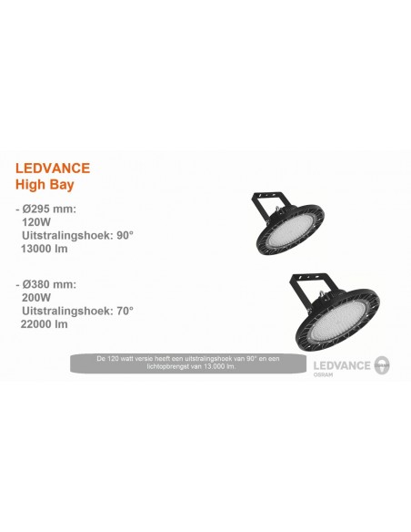 Osram 7015437  Campana Highbay Led 150w 6500 K Luz Fria 15000lm Proyector