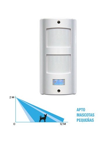 X-28 Mx52-mpxh_ Detector De Movimiento Mpx -doble Pir - Simple Tecn.  - Digital, Ip54, C/tamper, Cobertura 15 X 15 Exterior I
