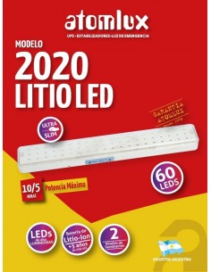Atomlux 2020 Litio   Luz De Emergencia  60 Leds     5/10 Horas Gtia 2 Años (mas Ligera Y Moderna) 2