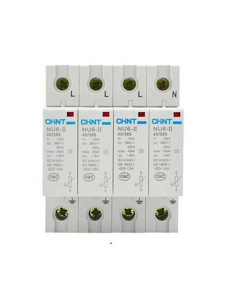 Chint Nu6ii_60ka_4p Descargador 4 Polos De Sobretension 60ka (sica 782810 / Baw Ds275/15c)