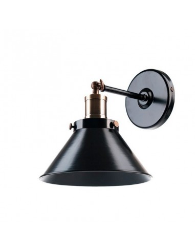 Vintagelamps A191 Aplique Pared 1 X E24 Bronce Y Negro 20cm