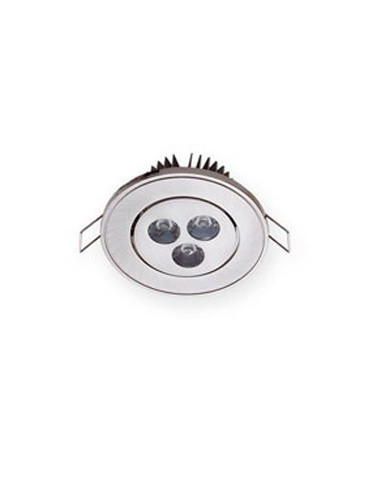 Candil E812-lf       Spot Emb  3 Leds   3w Luz Fria    91mm Red  Aluminio