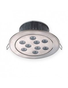 Candil E807-lf       Spot Emb  9 Leds   9w Luz Fria   150mm Red  Aluminio
