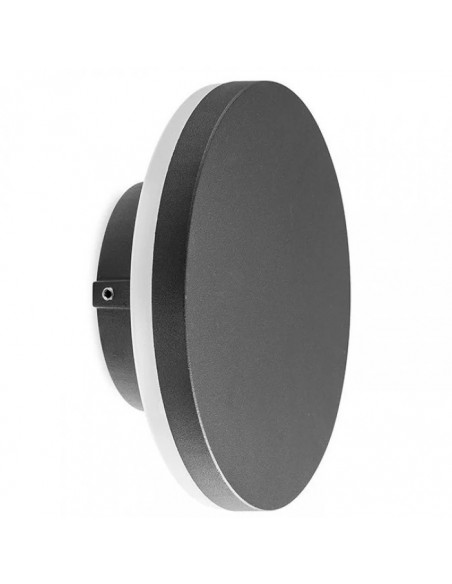 Leuke Skote Negro Aplique Led 12w Luz Cálida Extrior Aluminio 150mm ( No Tetra )