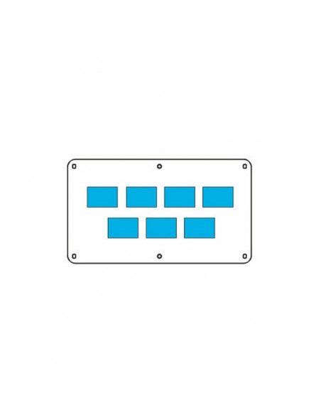 Cambre   5559 Tapa 7 Espacios Para Tomas Para Caja Multifuncion Cambre   5559 Tapa 7 Espacios Para Tomas Para Caja Multifuncion