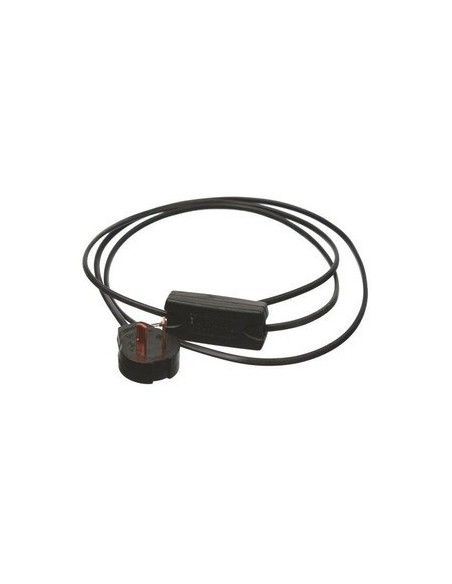 Cable Armado P/velador C/ficha Y Perilla Negro    2.0 Mts