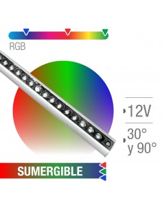 Pr Ls-039-1m18 Barra Sumergible Rgb 12v 21w 550mm