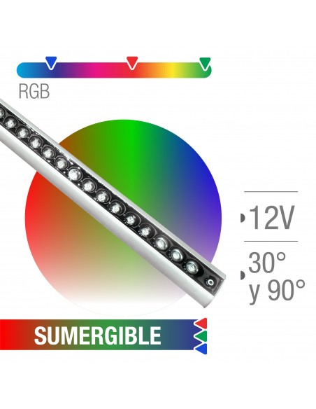 Pr Ls-039-1m72 Barra Sumergible Rgb 12v 83w 15500mm