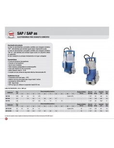 Motorarg  Sap As 900 - Bomba Sumergible 1.25 Hp Monofasica Agua Sucia 2