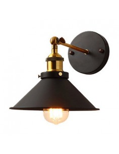 Leuk Tales Aplique Pared Negro Y Bronce 1 X E27 200x200mm