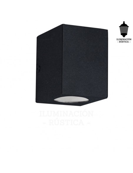 Rustica 2220 Unidireccional Cuadrado Gu 10 Negro  Vidrio ( Bidireccional )