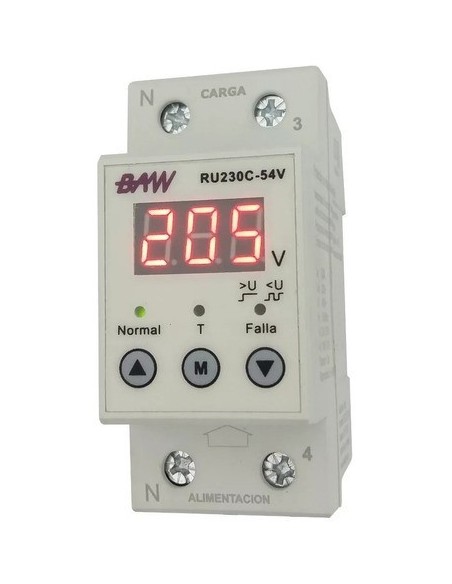 Baw Ru230c-54v Protector De Tension Monofasico Voltimetro
