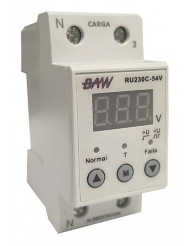 Baw Ru230c-54v Protector De Tension Monofasico Voltimetro