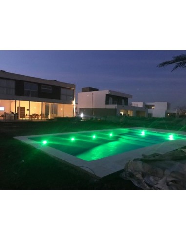 Starkled ______ Spot Piscina Led 20w/rgb 12v Ip68 130 Mm Acero Inoxidable 3m Cable 1800 Lumenes