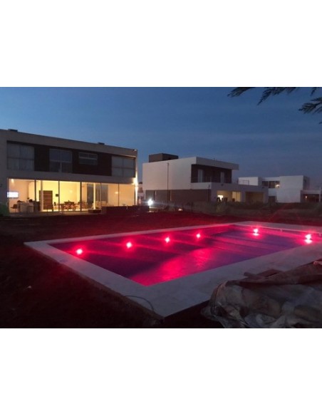Starkled ______ Spot Piscina Led 20w/rgb 12v Ip68 130 Mm Acero Inoxidable 3m Cable 1800 Lumenes
