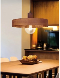 Sj 3003/19 Balcarce Colgante Oxido Vintage 1 X E27 Led 2