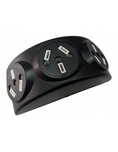 Vcf T3p Tripto Ficha Triple Trapezoidal Multinorma P.chato   C/n Vcf T3p Tripto Ficha Triple Trapezoidal Multinorma P.chato   C/n