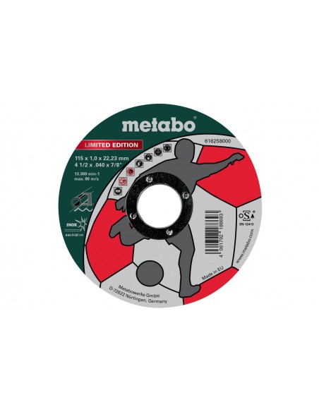 - Metabo 616258000 Disco De Corte 115 X 1.0 X 22,23 Metal Le Soccer - Metabo 616258000 Disco De Corte 115 X 1.0 X 22,23 Metal Le Soccer