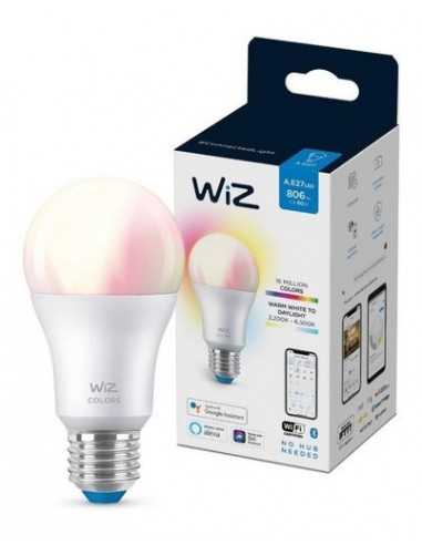 Wiz 8718699785376 Smart Rgb E27  9w 810 Lms Wifi (color Change+dimmeable)  30.000hrs App Smart Life Lampara Wiz 8718699785376 Smart Rgb E27  9w 810 Lms Wifi (color Change+dimmeable)  30.000hrs App Smart Life Lampara