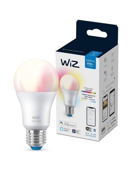 Wiz 8718699785376 Smart Rgb E27  9w 810 Lms Wifi (color Change+dimmeable)  30.000hrs App Smart Life Lampara Wiz 8718699785376 Smart Rgb E27  9w 810 Lms Wifi (color Change+dimmeable)  30.000hrs App Smart Life Lampara