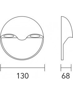Lucciola Al0008 Licelot Spot Emb Piso Led 2 X 3w/ 3000k 240 Lm Ip 54 (d:130 X P:68) 2